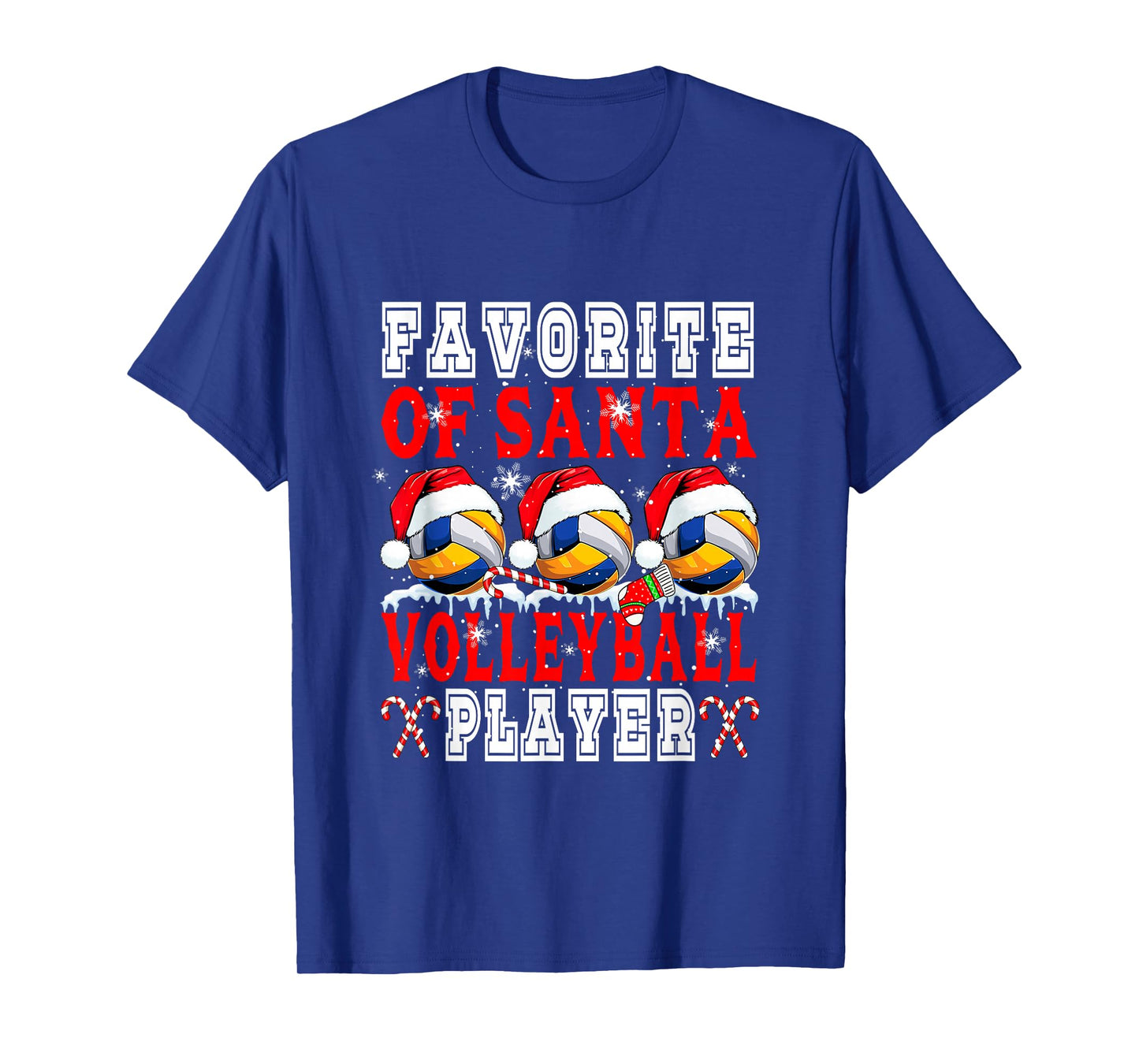 Favorite of Xmas Santa Funny Volleyball Player Matching Team T-Shirt