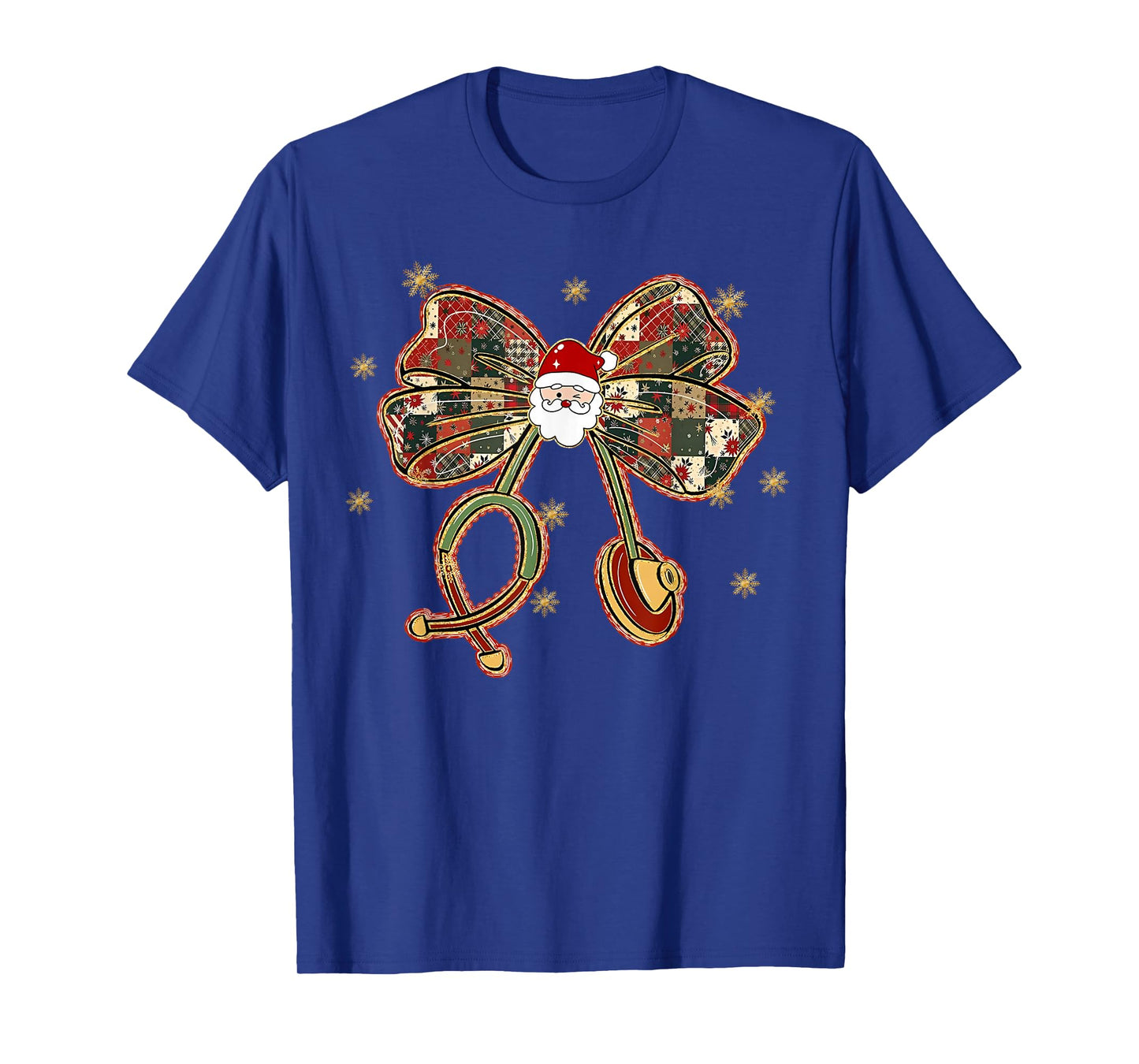 Christmas Nurse Coquette Bow Stethoscope Nursing Xmas Pjs T-Shirt