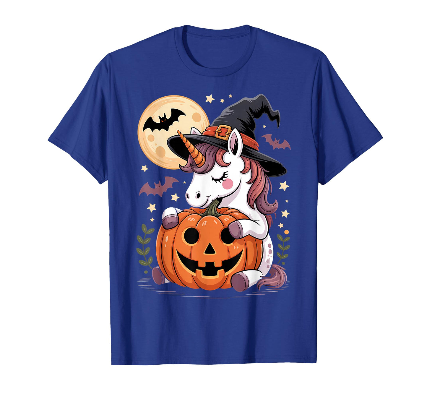 Halloween Unicorn Witch Hat Pumpkin Spooky T-Shirt