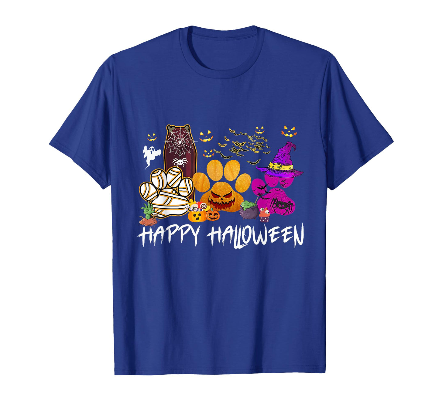 Happy Halloween Dogshoes with Witch Hats Dog Lovers T-Shirt
