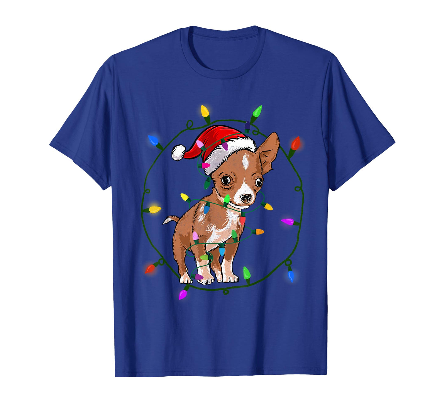 Chihuahua Christmas Lights Xmas for Chihuahua Dogs Lover T-Shirt