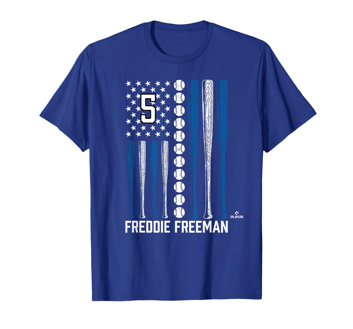 Baseball American Flag Freddie Freeman Los Angeles Baseball T-Shirt