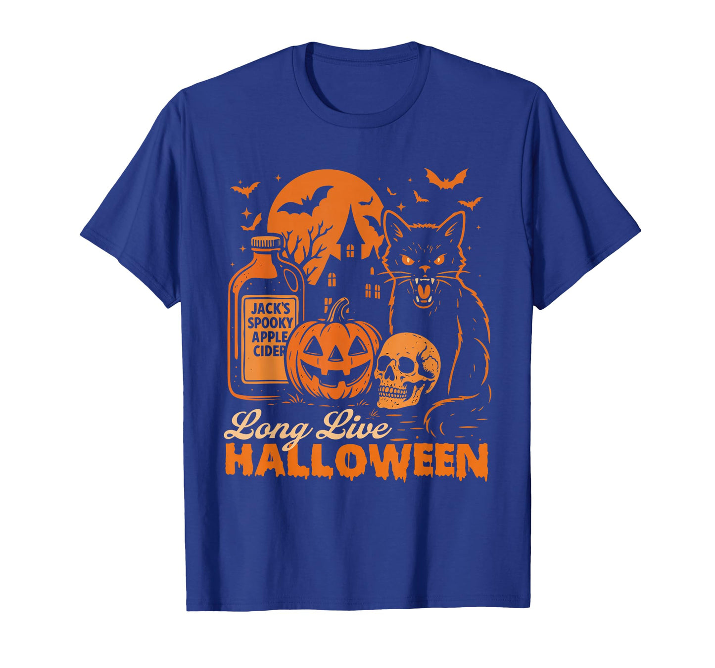 Long Live Halloween - Spooky Black Cat Halloween Costume T-Shirt