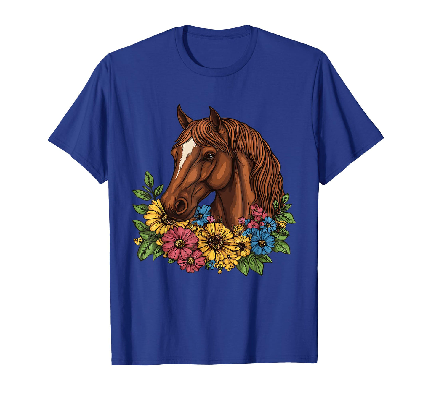Horse with flowers, Horse and Riding T-Shirt