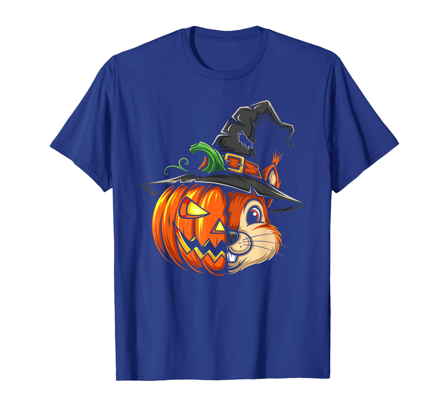 Squirrel Pumpkin Jack O Lantern Halloween Kids Mens Womens T-Shirt