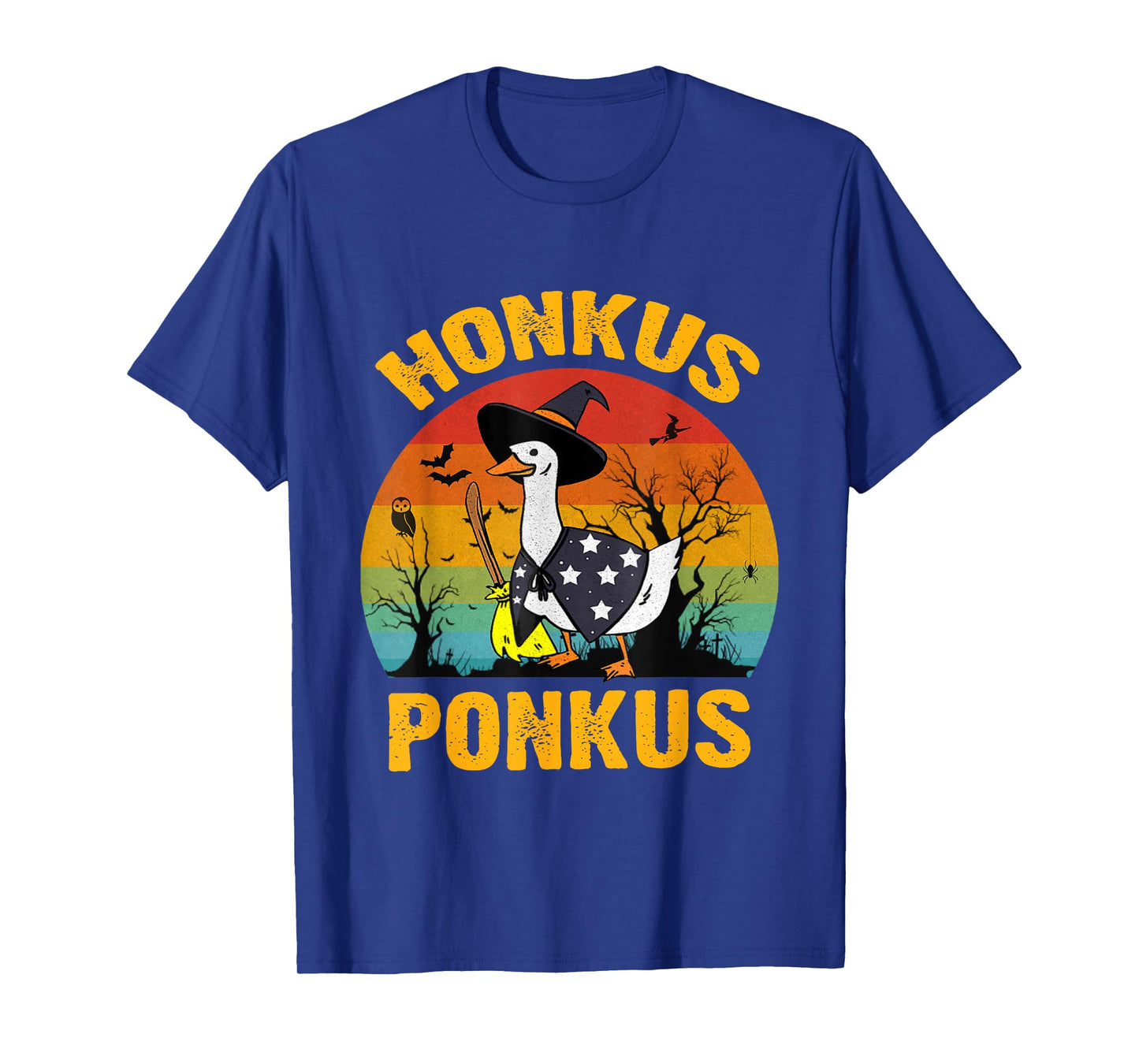 Funny Halloween Witches Duck Cute Retro Honkus Ponkus T-Shirt