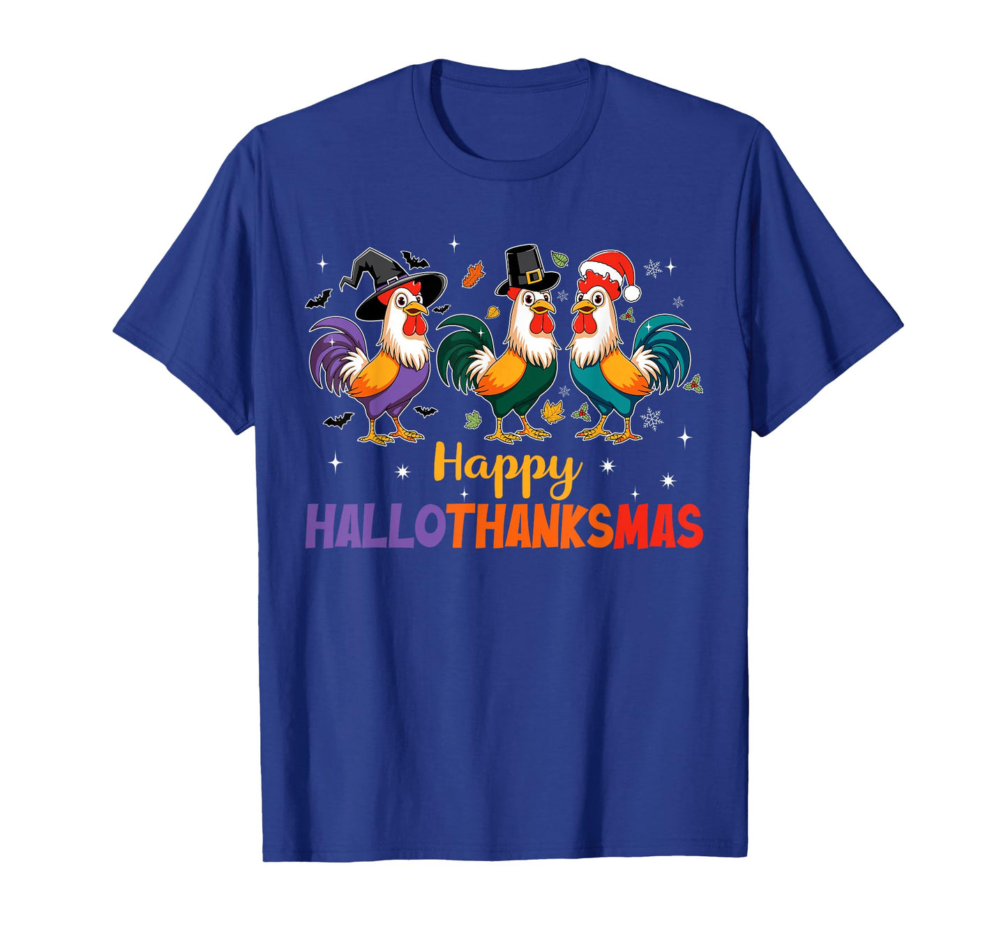 Cute Chicken Hallothanksmas Christmas Halloween Thanksgiving T-Shirt