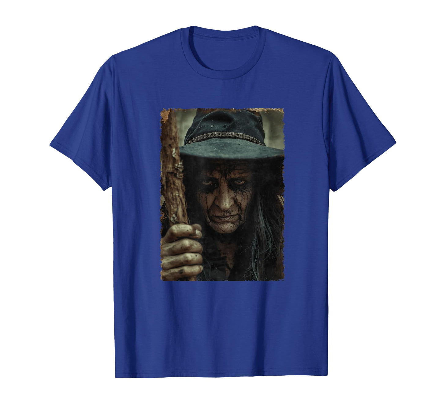 Scary Appalachian Witch Portrait Halloween Men Women T-Shirt