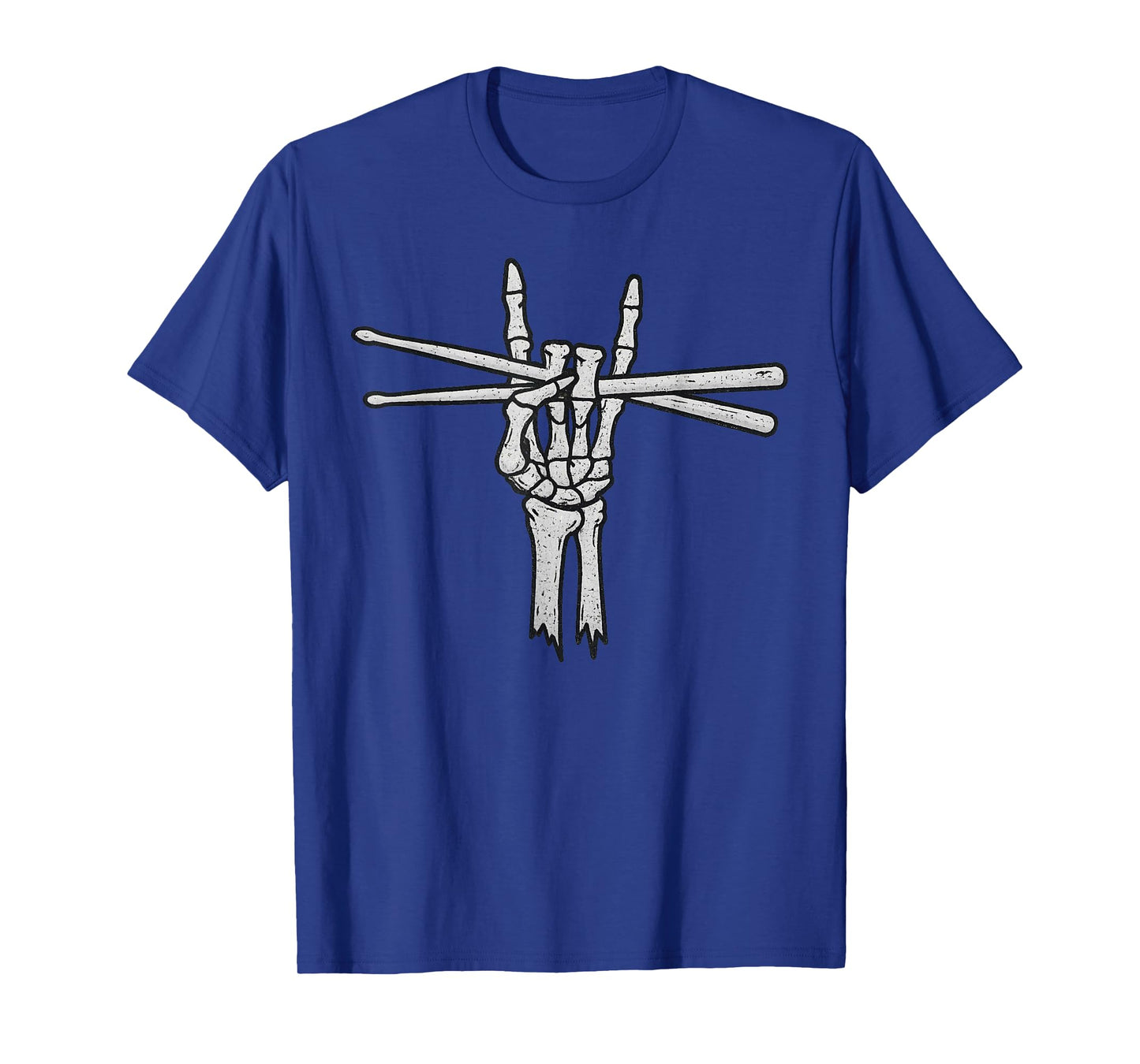 Vintage Halloween Skeleton Drummer Funny Spooky Costume T-Shirt