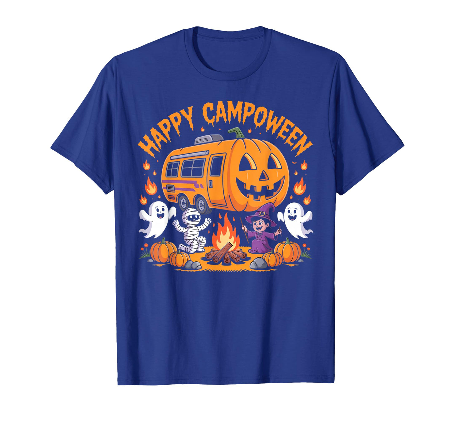 Happy Camp-O-Ween Halloween Camping Lover Camper Squad Gifts T-Shirt