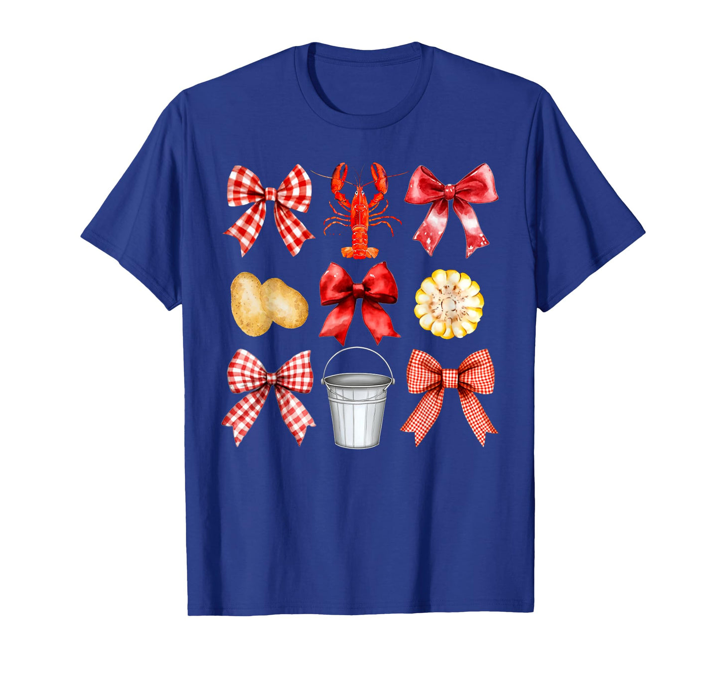 Funny Bow Cute Coquette Crawfish Boil Y2K Girl Aesthetic T-Shirt