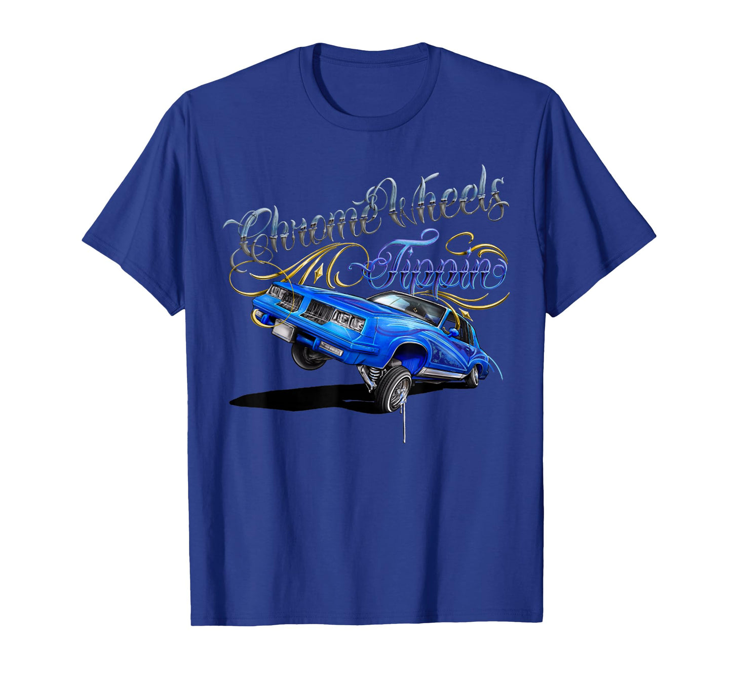 Retro Chrome Wheels Tippin Lowrider chrome wheel T-Shirt