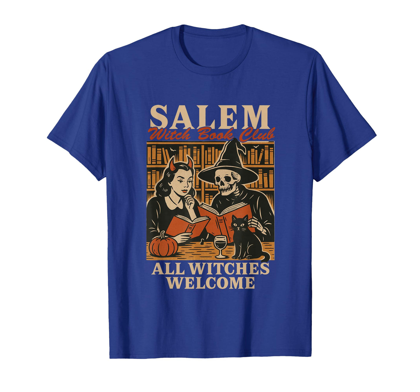 Salem Witch Book Club All Witches Welcome Spooky Halloween T-Shirt