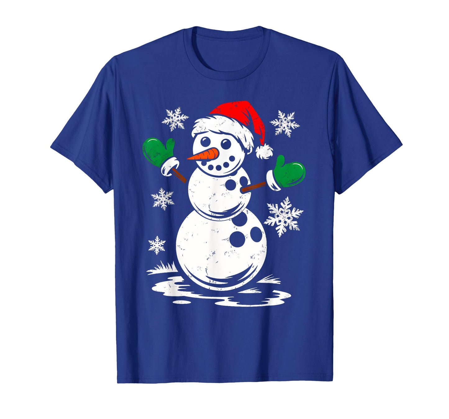 Bowling Santa Hat Snowman Xmas Funny Bowling Lover Christmas T-Shirt