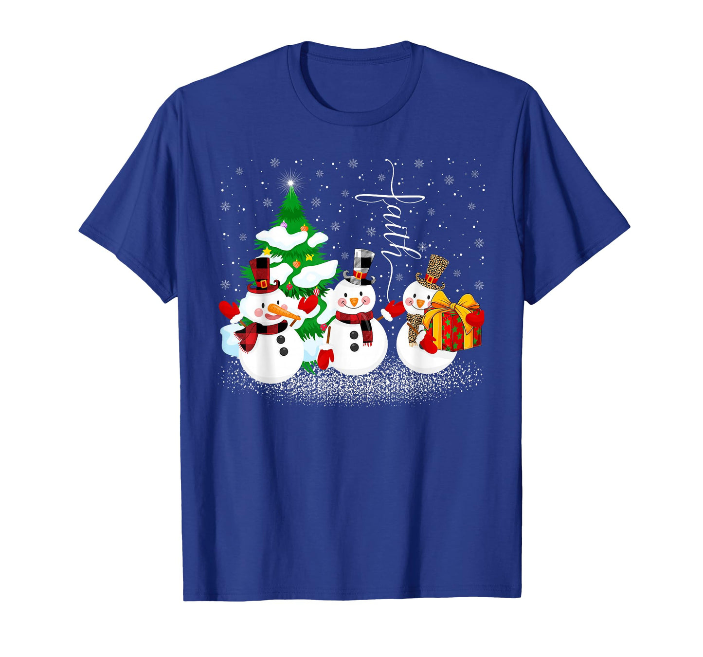 Faith Hope Love Snowman Christmas Tree Pajamas T-Shirt