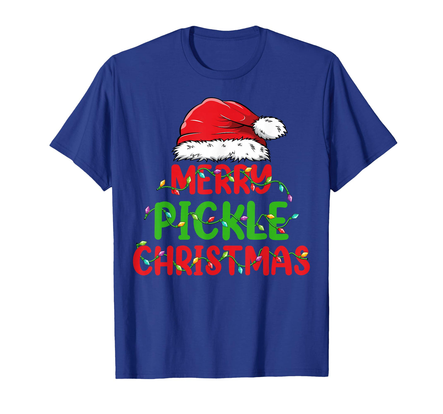 Merry Pickle Christmas - Santa Hat Pickle Lover Xmas T-Shirt