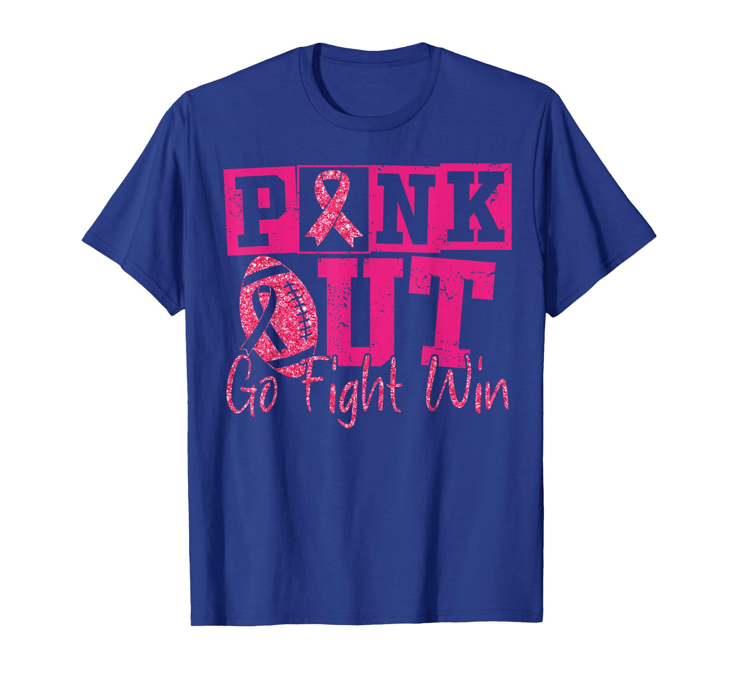 Funny Pink Out Tackle Breast Cancer Awareness Go Fight Win T-Shirt