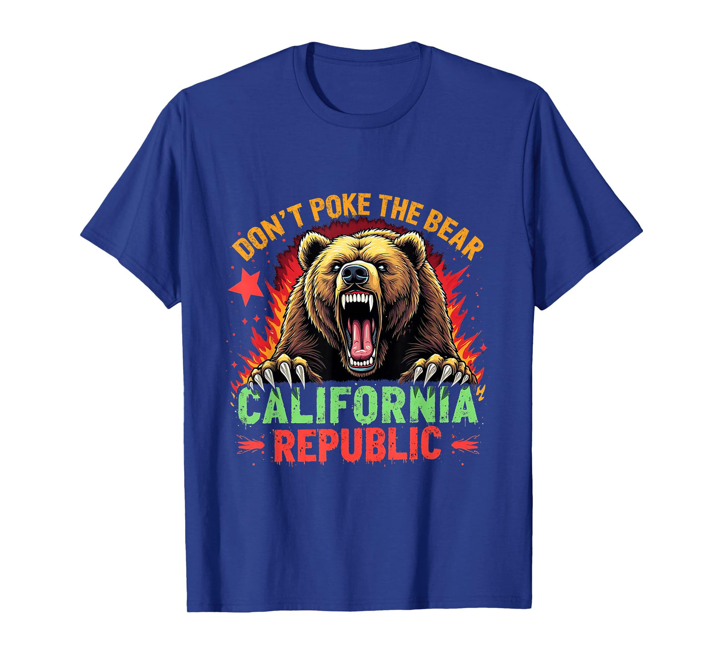 Retro Patriotic Funny The Bear California Republic T-Shirt