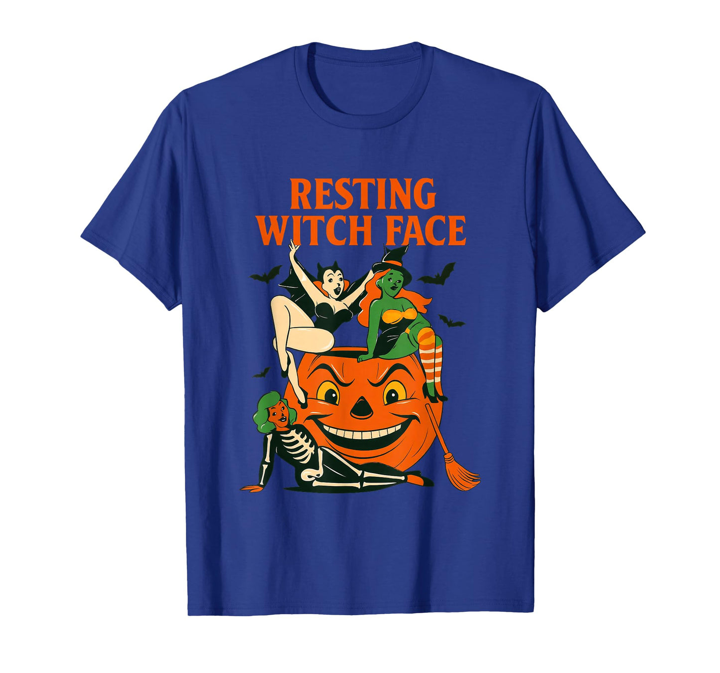 Resting Witch Face Halloween Humor Retro Design T-Shirt