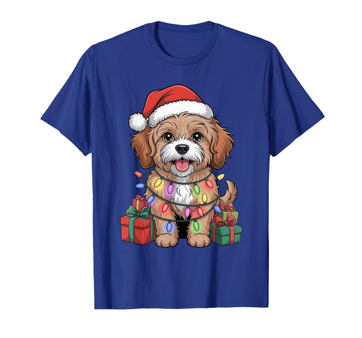 Cute Cavapoo Santa Hat Christmas Xmas Dog Lovers Holiday T-Shirt