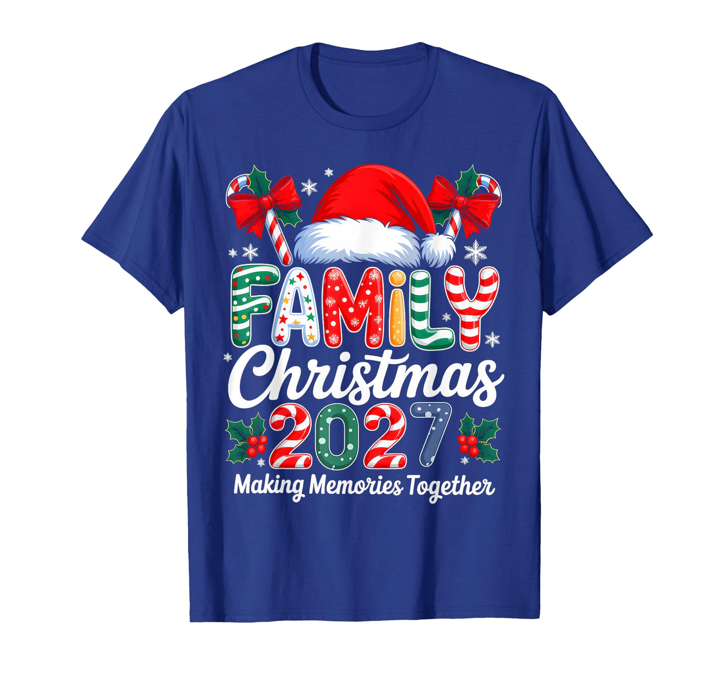 Family Christmas 2027 Matching Family Pajamas Xmas Squad T-Shirt