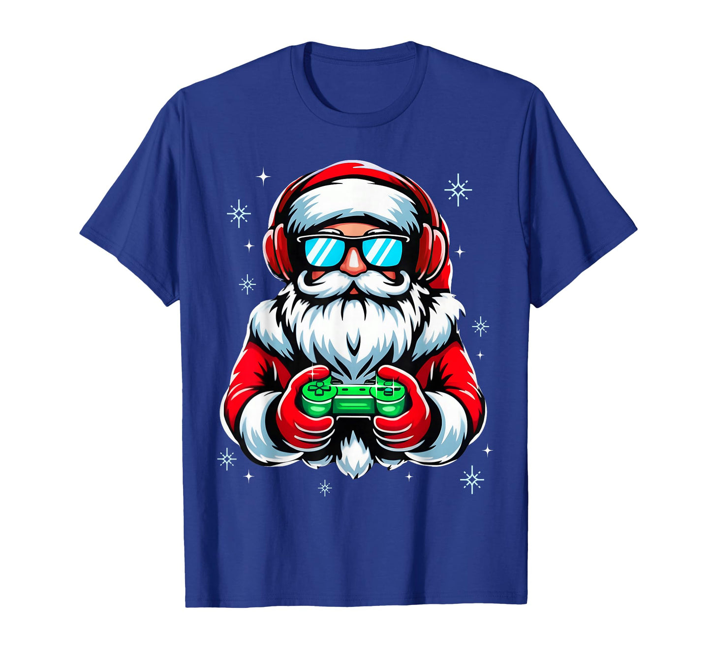 Merry Christmas Gamer Boys Mens Video Game Santa Claus T-Shirt