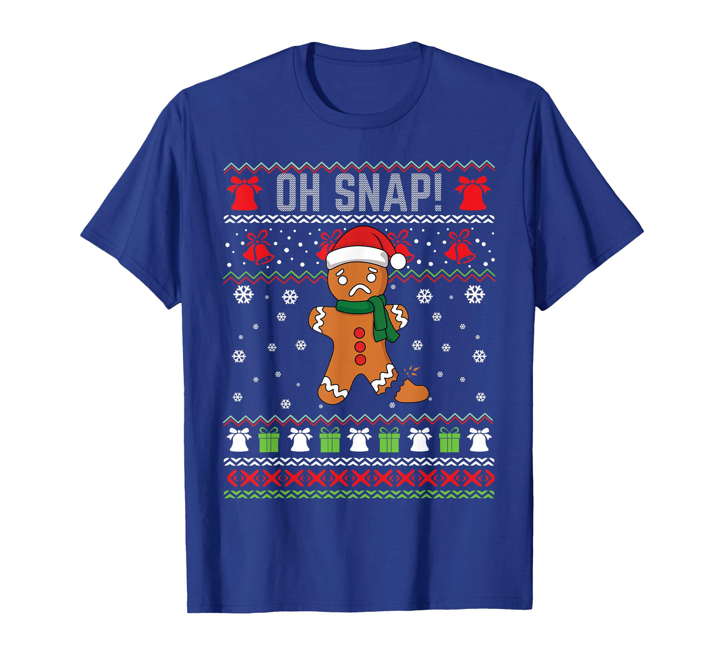 Oh Snap Gingerbread Cookie Funny Christmas Ugly Christmas T-Shirt