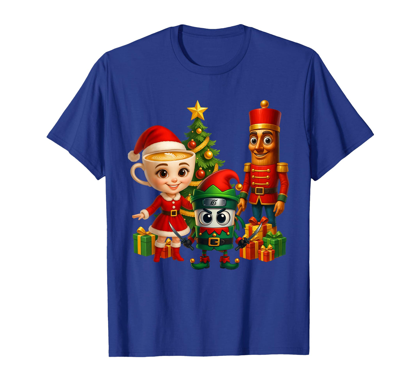 Christmas 2025 Brainrot Costume Santa Elf Nutcracker Kids T-Shirt