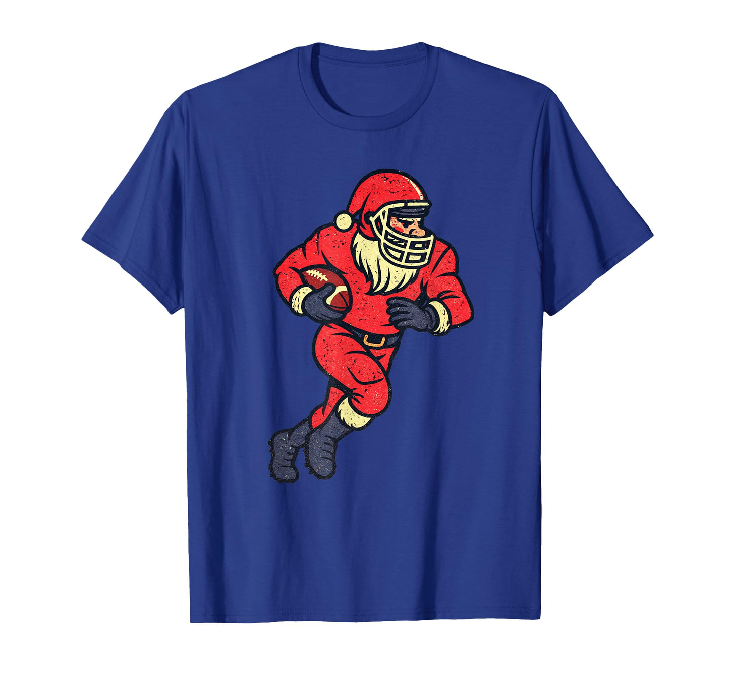 Santa Claus Playing American Football Xmas Holiday Christmas T-Shirt