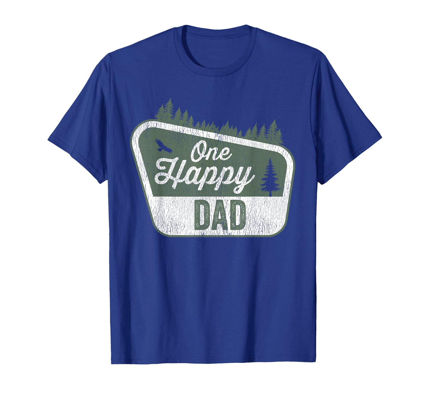 One Happy Dad Matching Family Birthday Party Camping T-Shirt