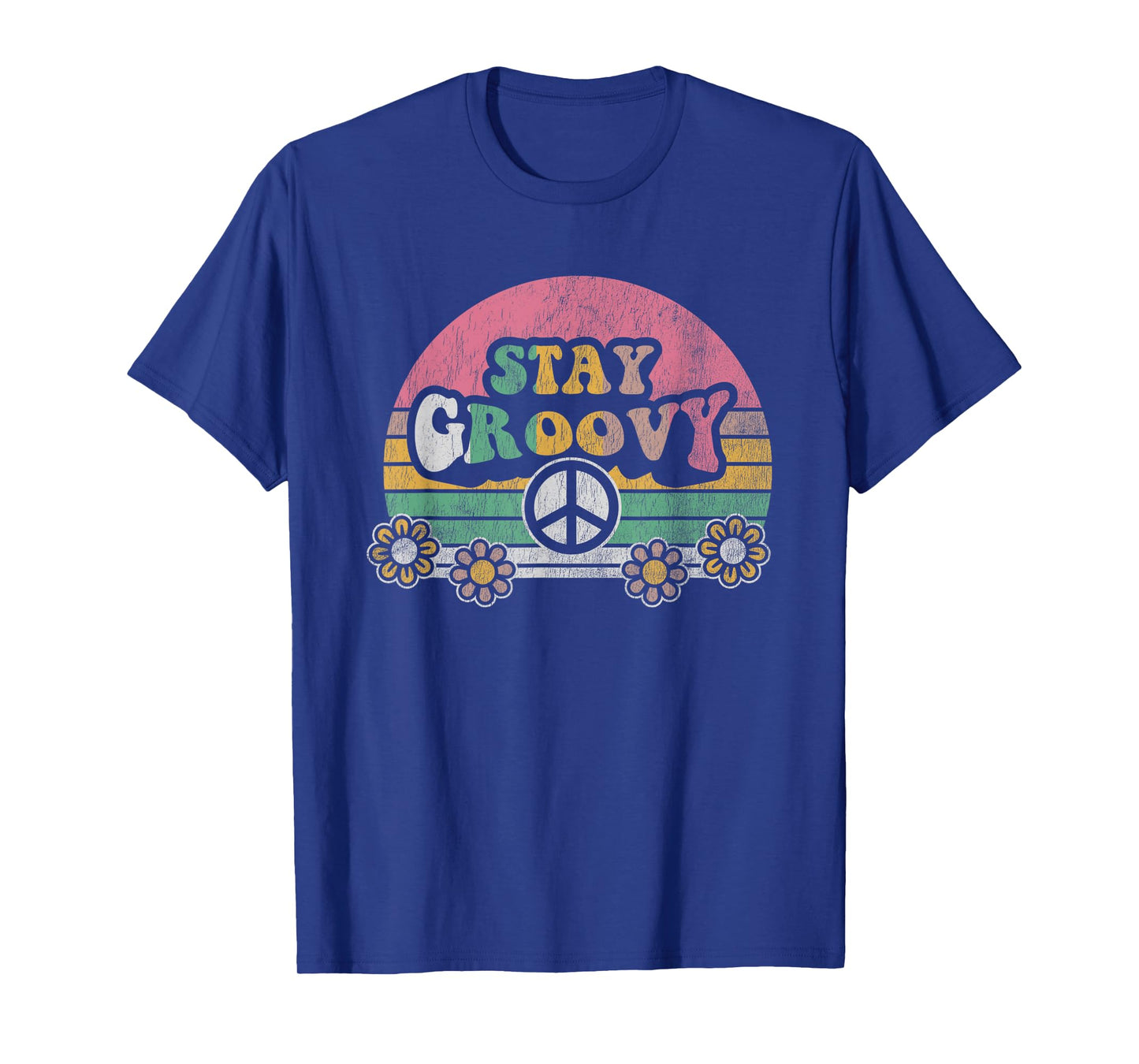 Stay Groovy Retro Vintage Flower Power T-Shirt