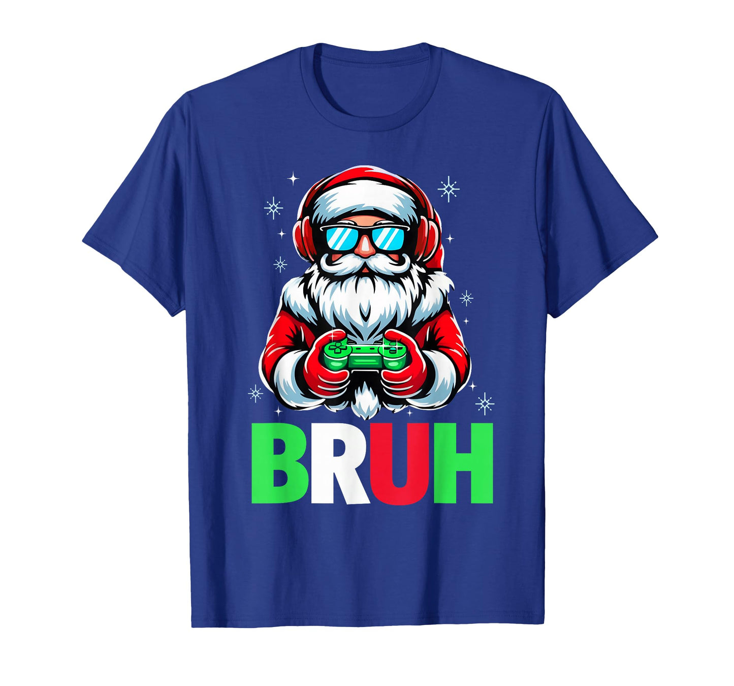 Video Game Santa Xmas Bruh Christmas Gamer Boys Mens Kids T-Shirt