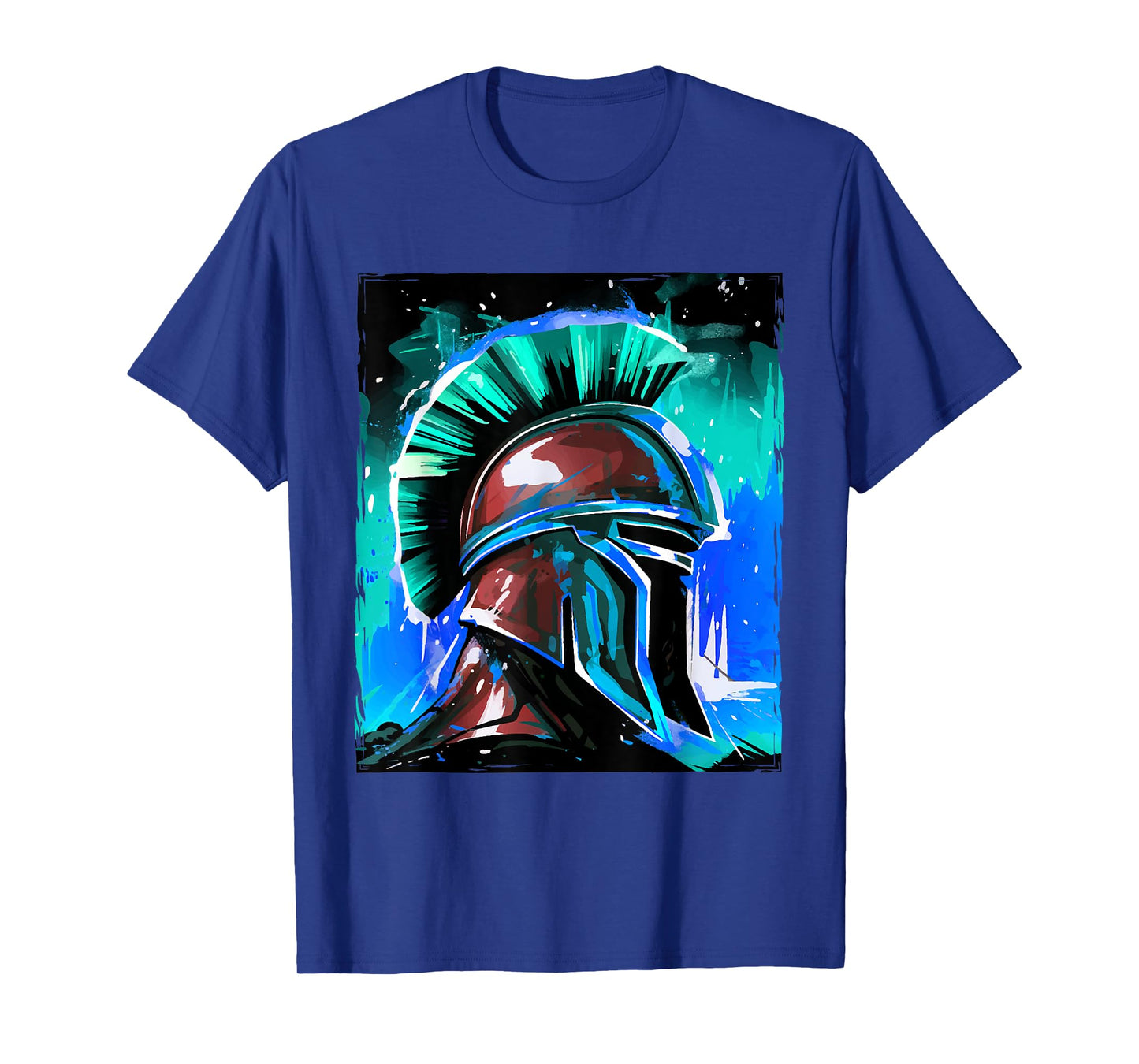 Spartan Pop Art Portrait Helmet | Gym Gladiator T-Shirt