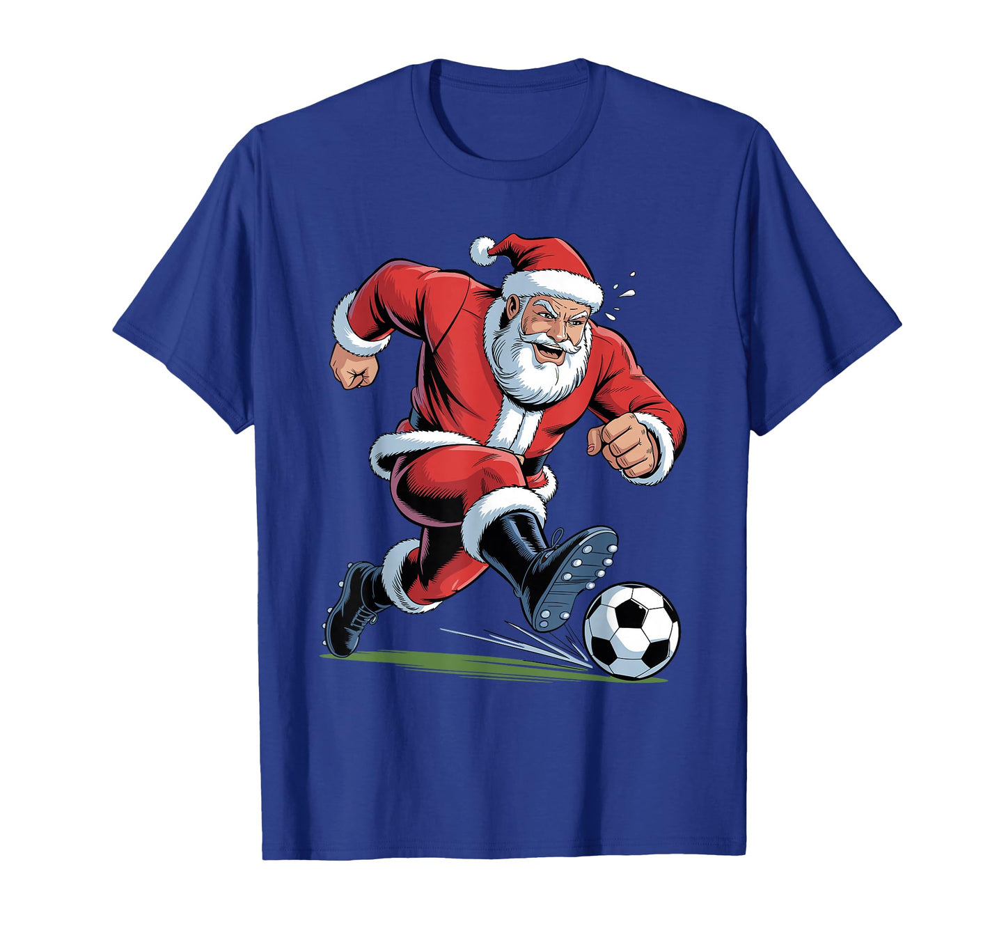 Funny Santa Playing Soccer Holiday Christmas Xmas Pajama T-Shirt
