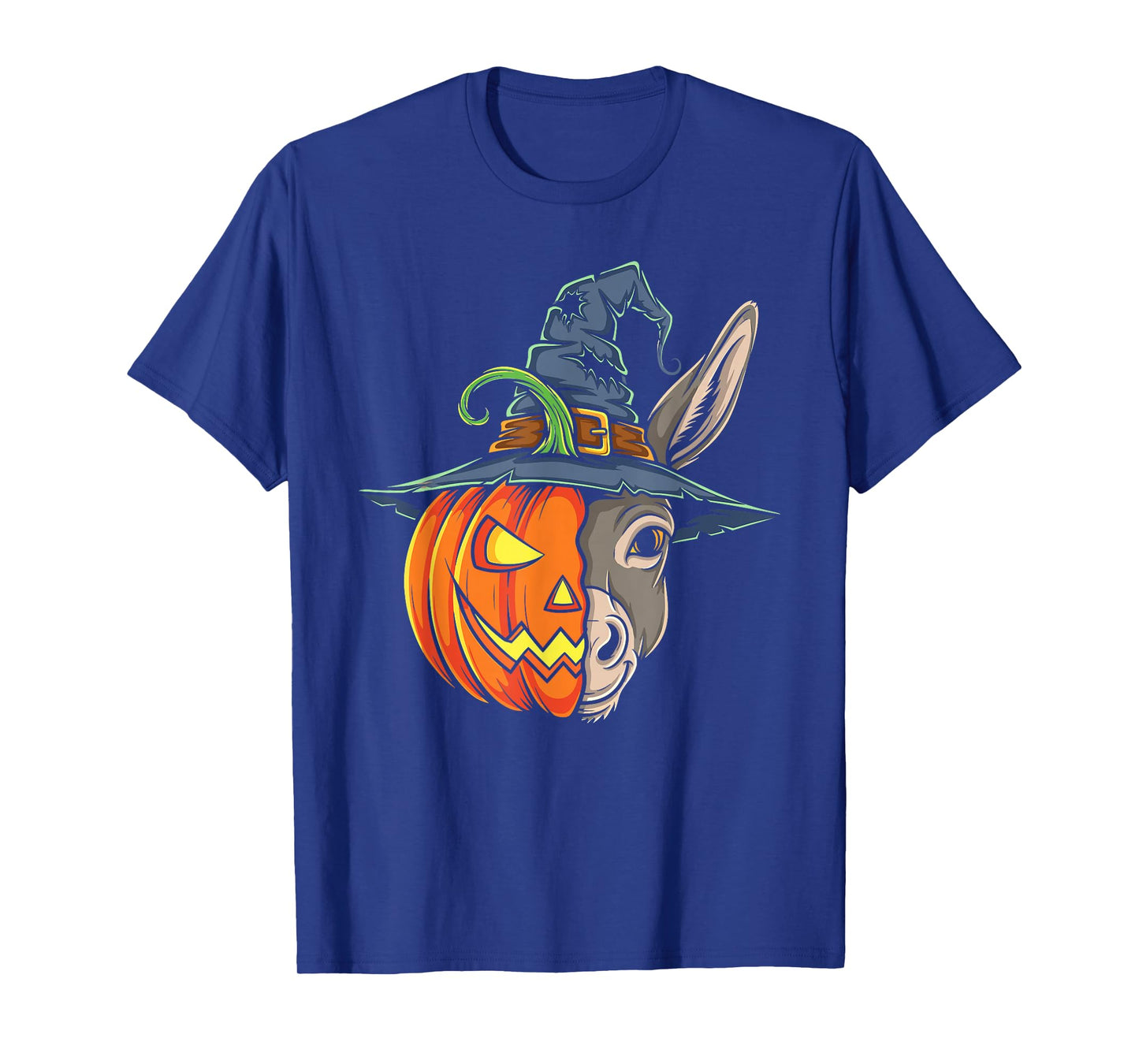Donkey Pumpkin Jack O Lantern Halloween Kids Mens Womens T-Shirt
