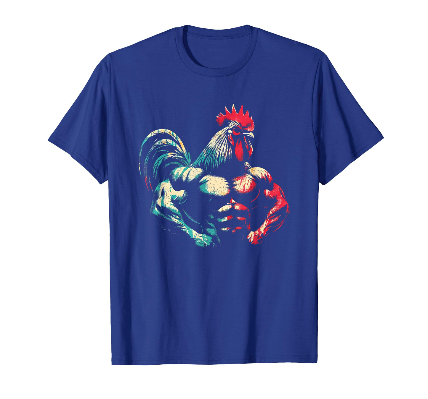 Bodybuilder Rooster - Funny Weightlifting Rooster Workout T-Shirt