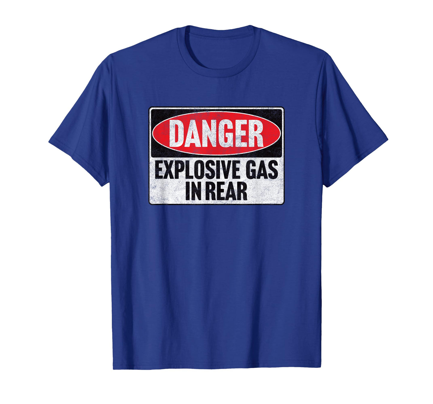 DANGER EXPLOSIVE GAS IN REAR vintage retro 80's fart farting T-Shirt