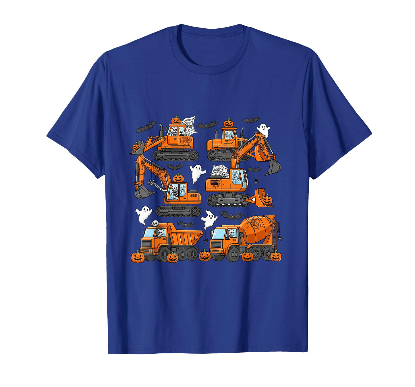 Spooky Construction Trucks Toddler Boys Halloween Costume T-Shirt