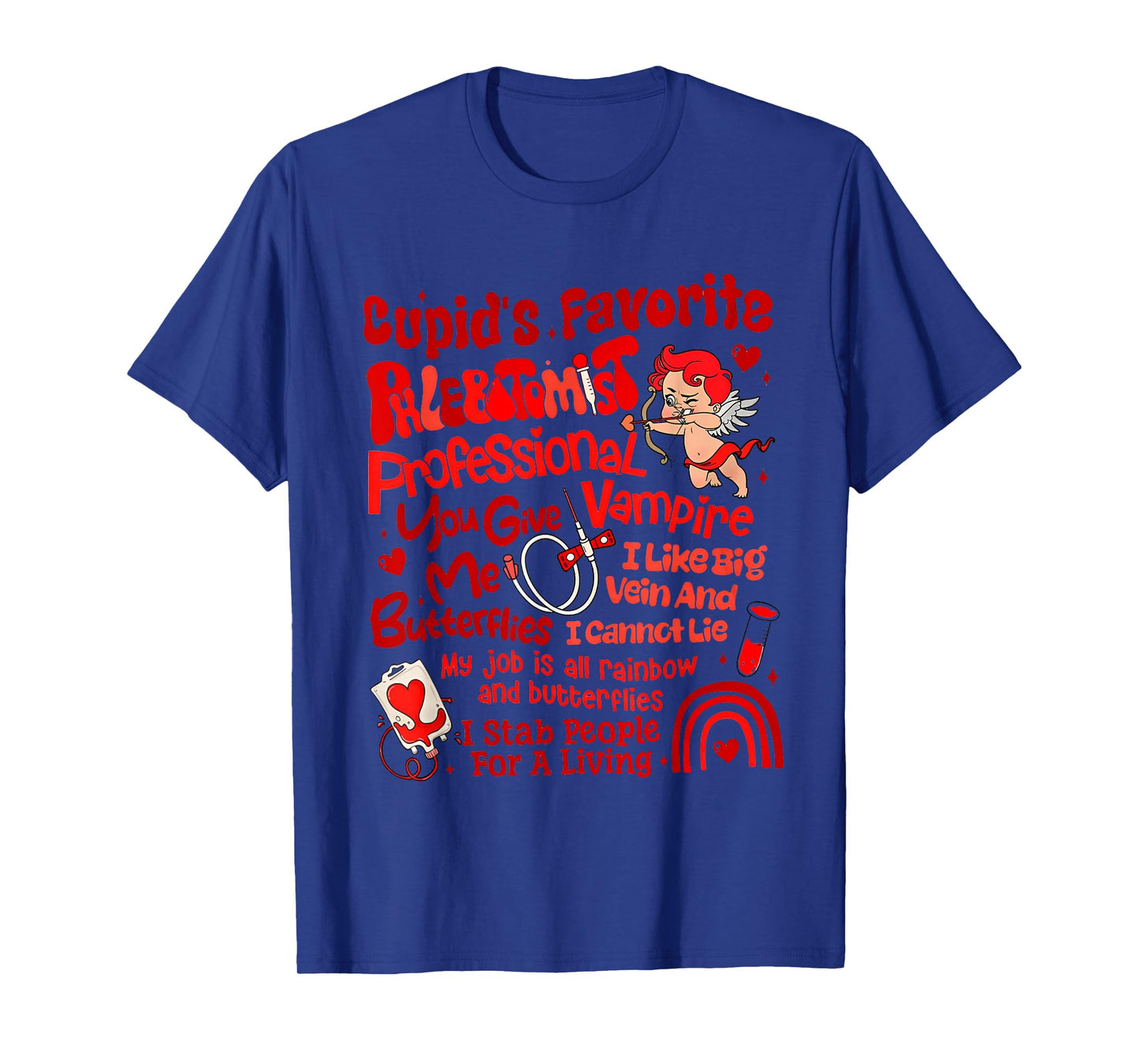 Cupid's Favorite Phlebotomist Valentine Phlebotomy Tech T-Shirt