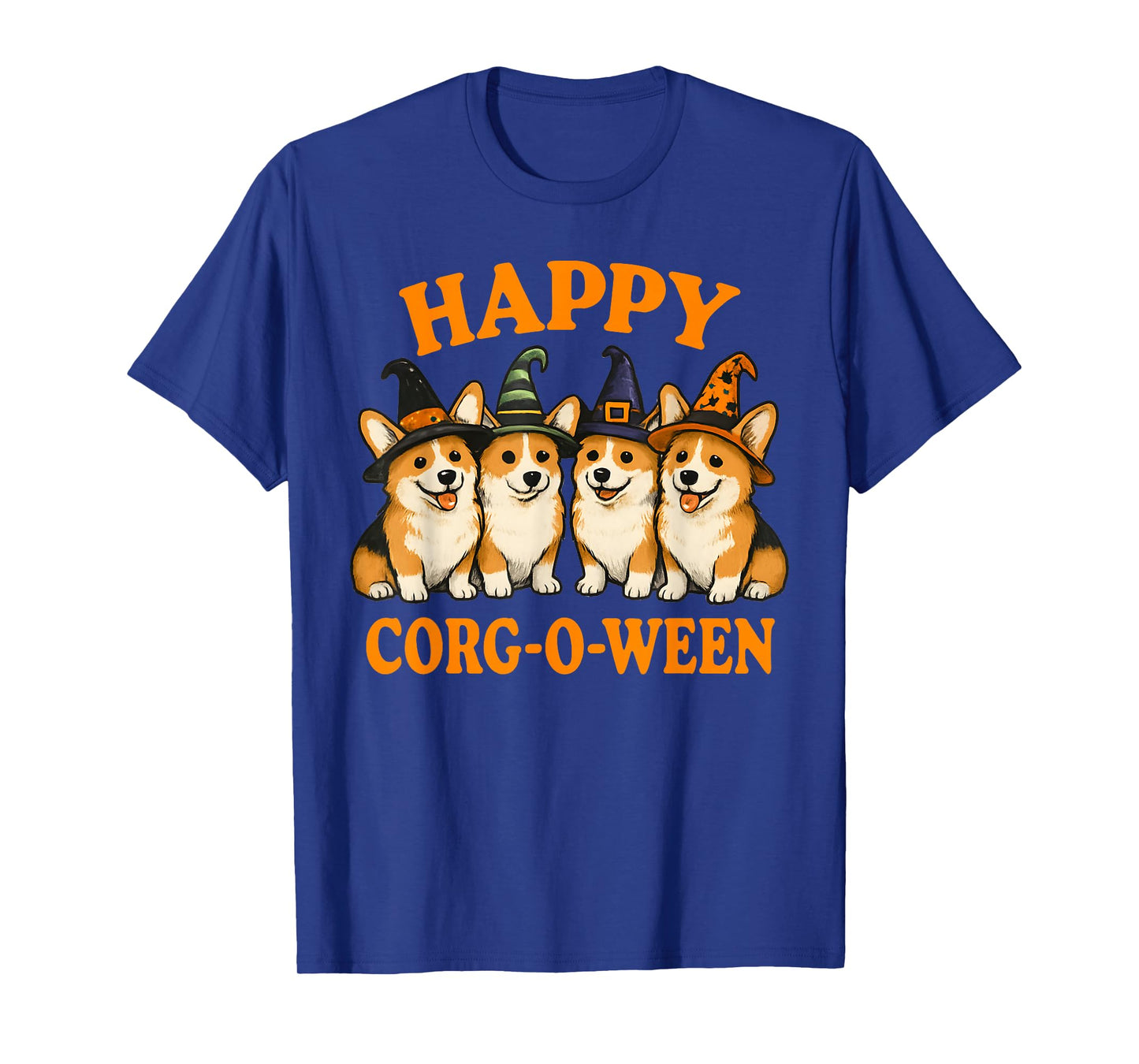 Happy Corgi Halloween Cute Witch Dog Lover Apparel T-Shirt