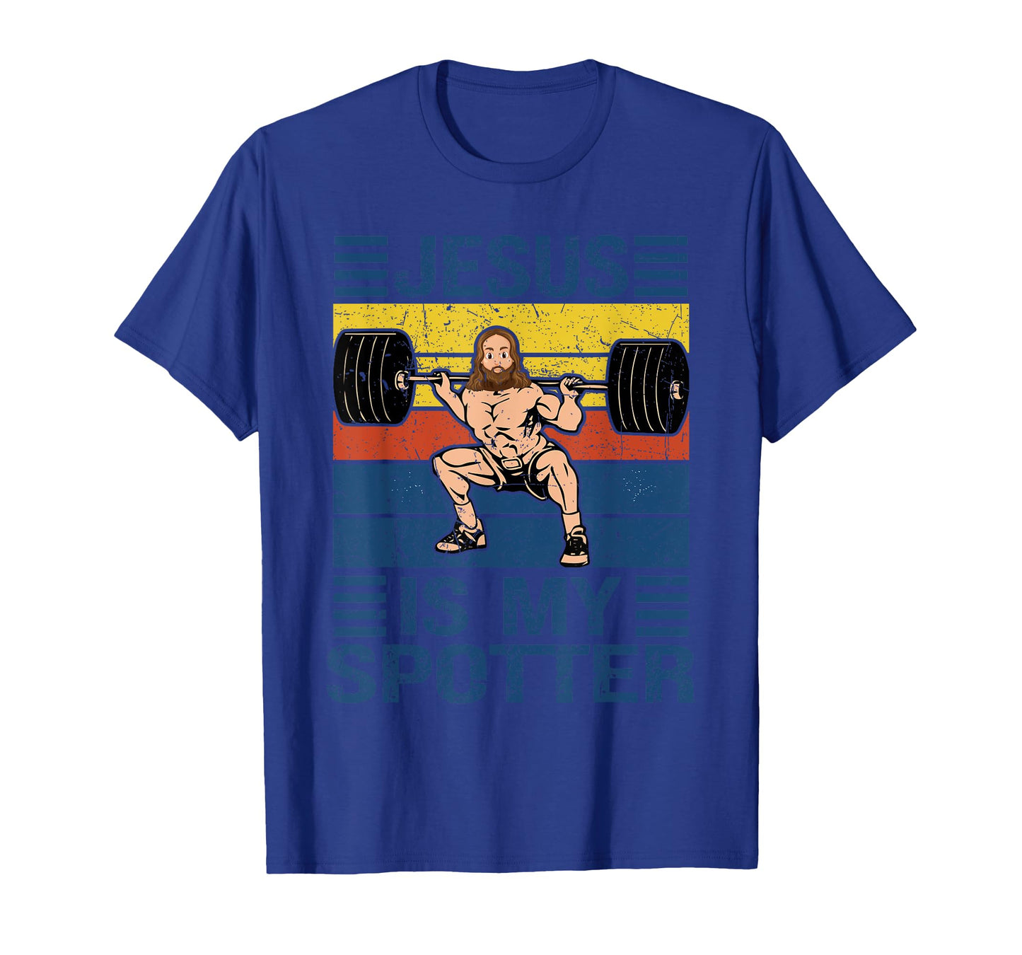 Jesus Is My Spotter Christian Gym Workout Weightlifting T-Shirt