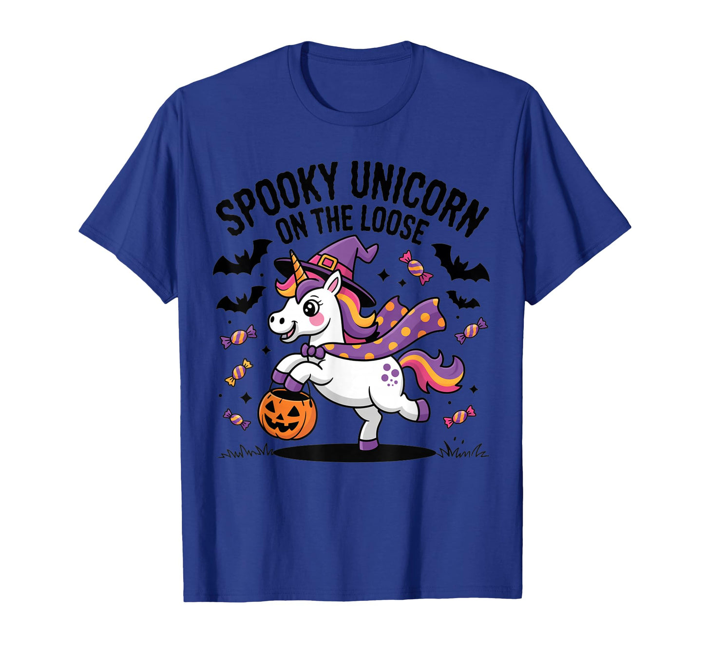 Spooky Unicorn On The Loose Funny Halloween Costume T-Shirt