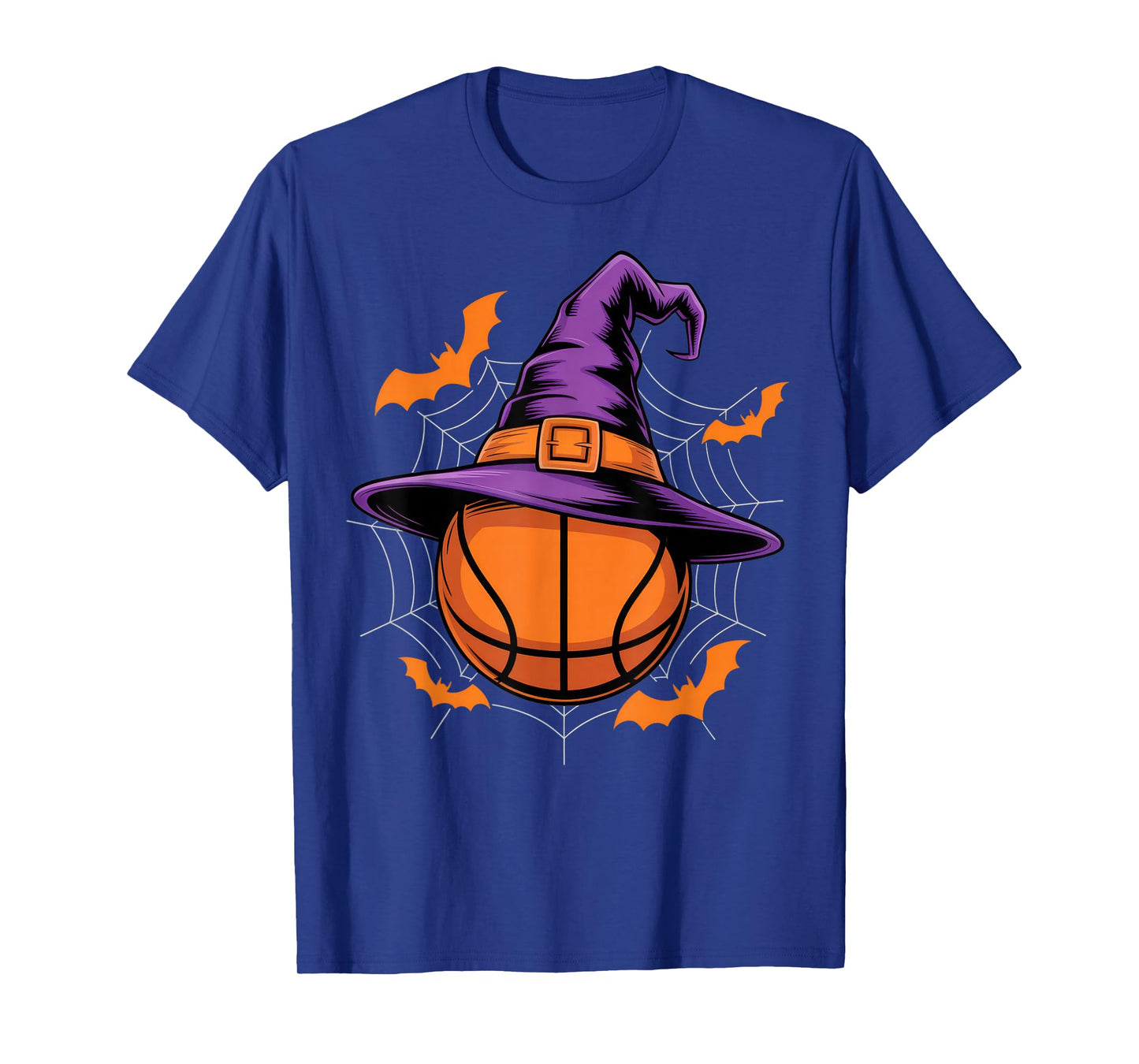Basketball Witch Hat Halloween Fun for Players and Fans T-Shirt