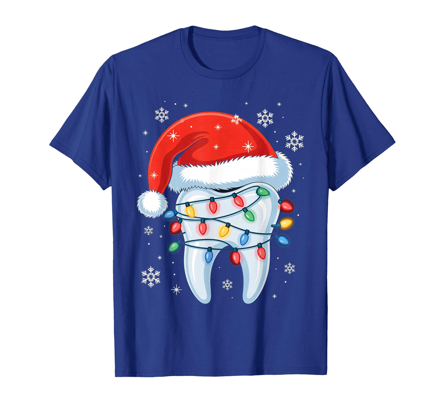 Retro Dental Christmas Tooth Santa Xmas Dentist Squad Crew T-Shirt