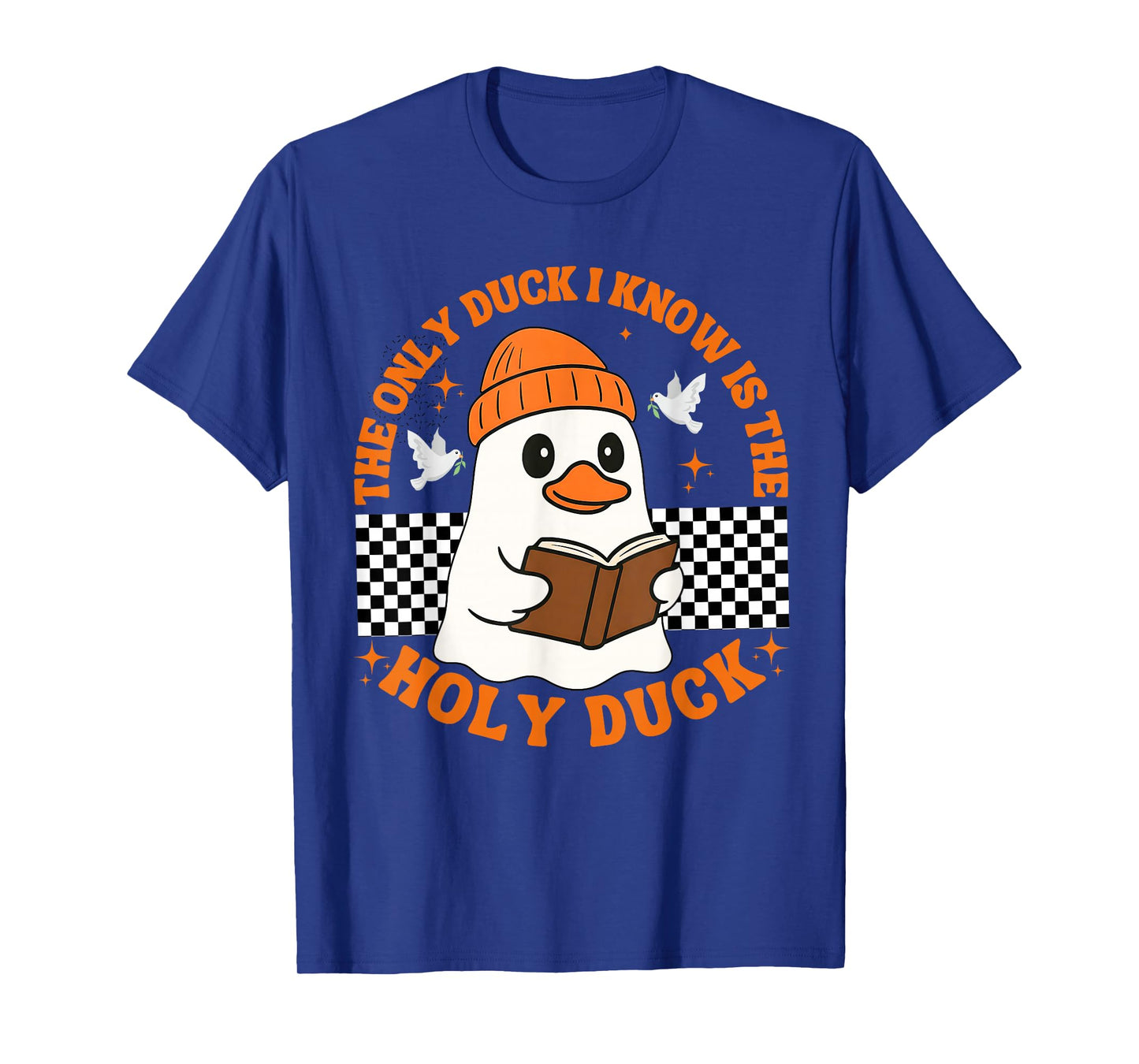 Retro The Only Duck I Know is The Holy Duck Halloween Boo T-Shirt