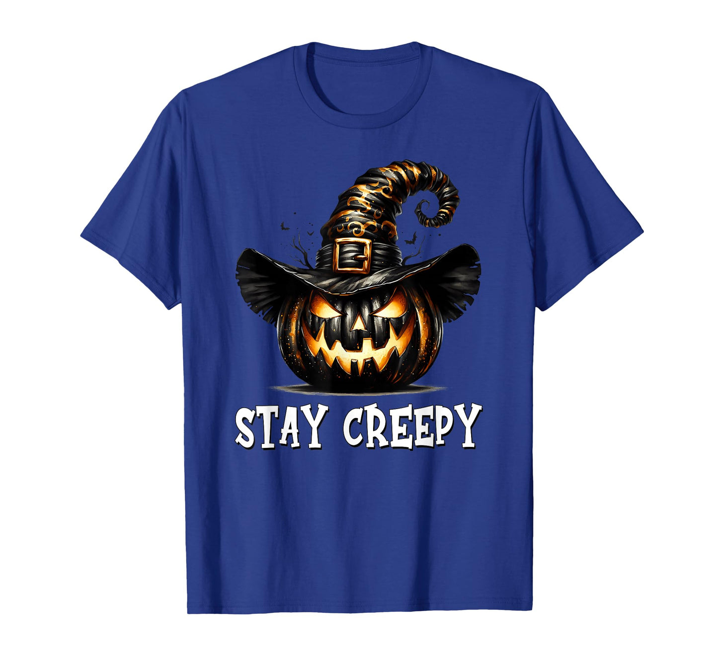Stay Creepy Halloween Witch Pumpkin for Women Spooky Season T-Shirt