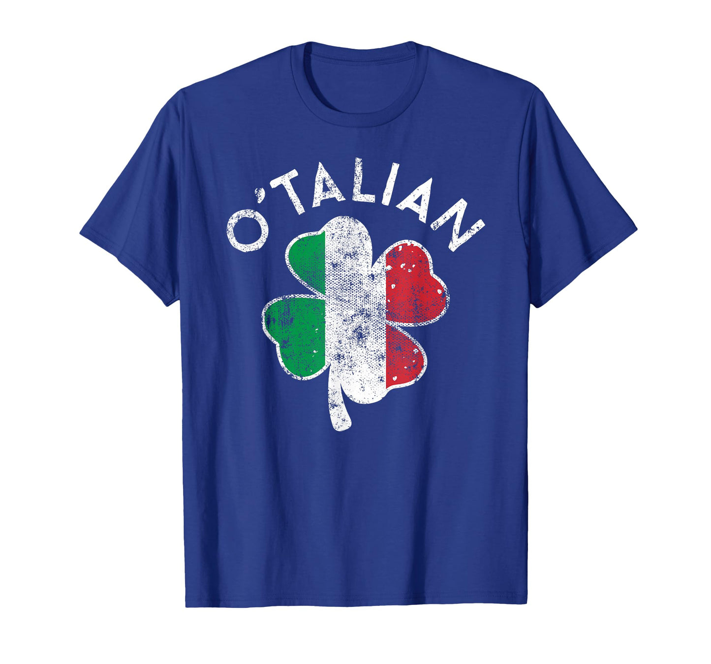O' Talian Italy Flag Lucky Clover St. Patrick's Day Distress T-Shirt