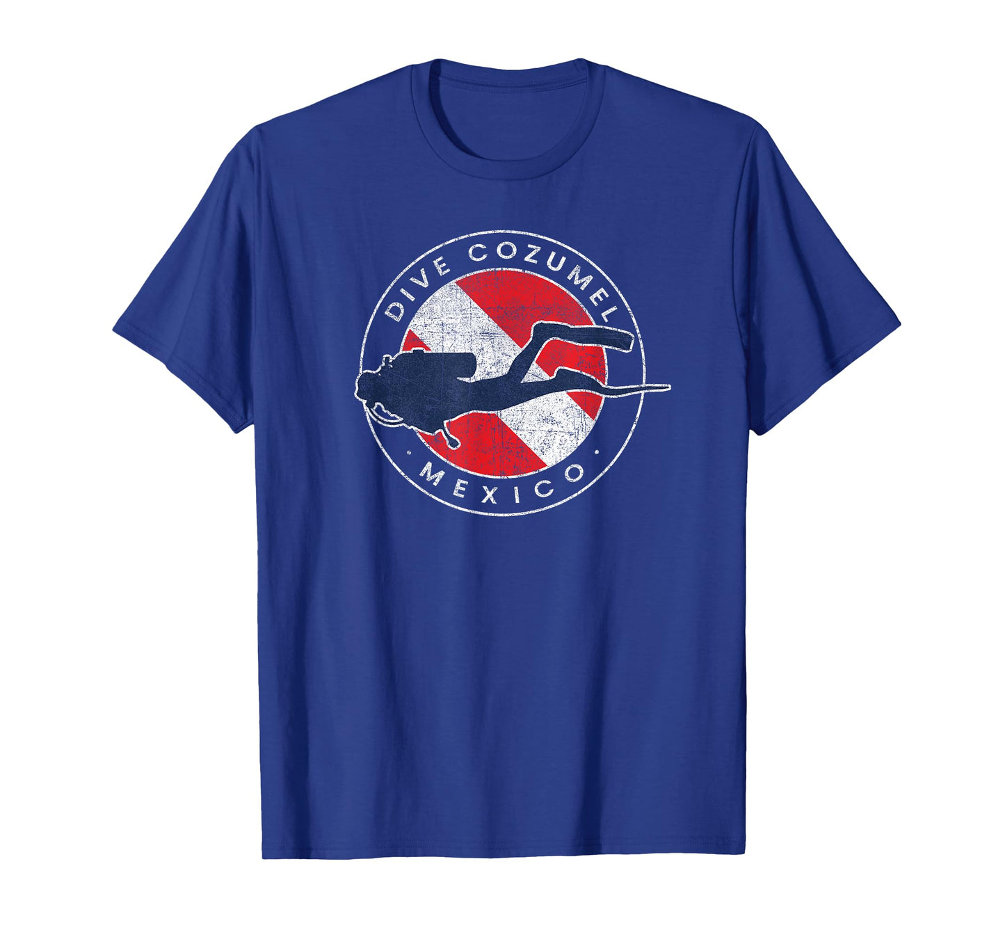 Retro Cozumel Mexico Scuba Dive Vintage Dive Flag Diving T-Shirt