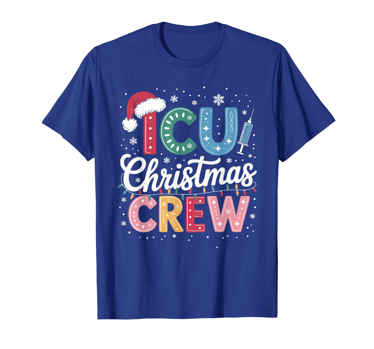ICU Christmas Crew ICU Nurse Critical Care Xmas Nursing T-Shirt