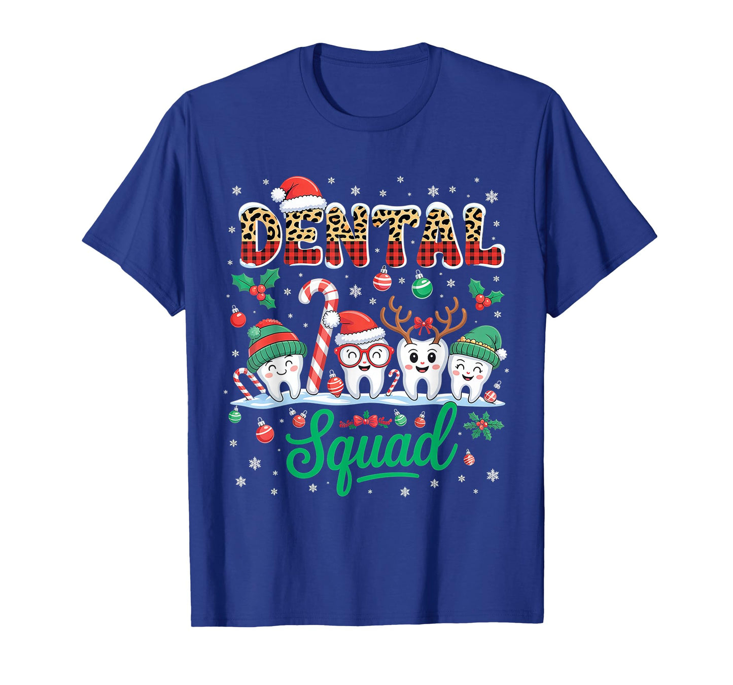 Dental Squad Christmas Santa Reindeer Elf Dentist Tools T-Shirt